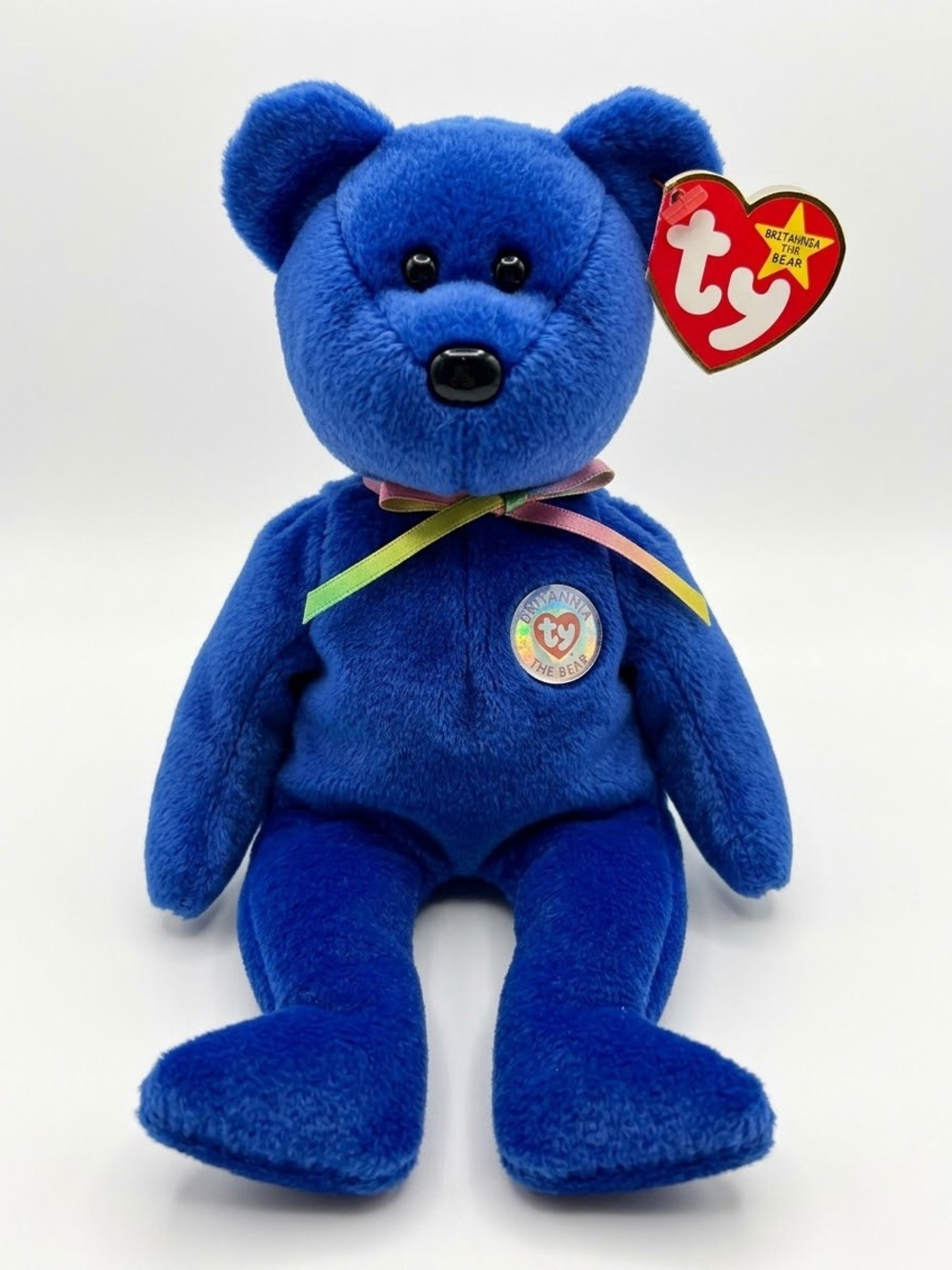 TY Beanie Baby RARE 1998 "Clubby" Bear With Errors Tush Tag Stamped MINT JY